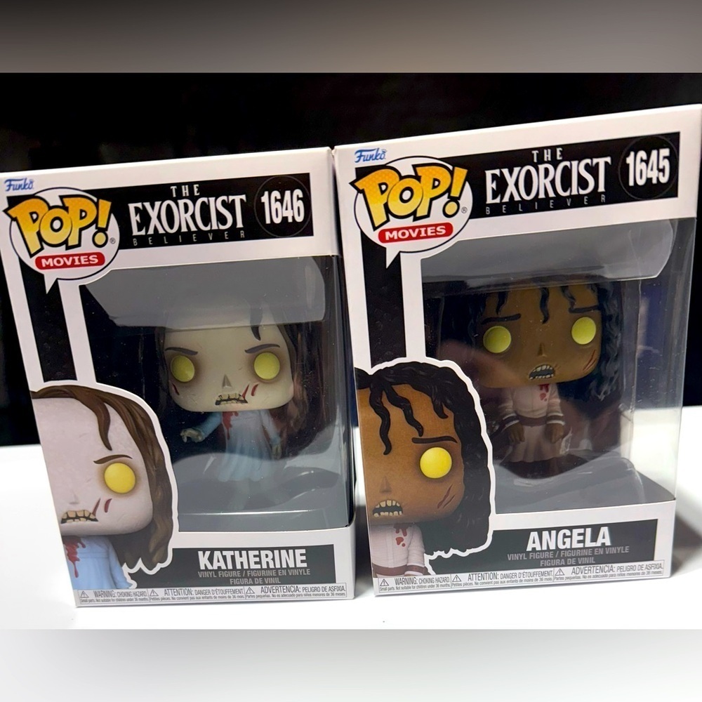 Funko Pop: The Exorcist Believer Bundle. Includes Katherine 1646 & Angela 1645.